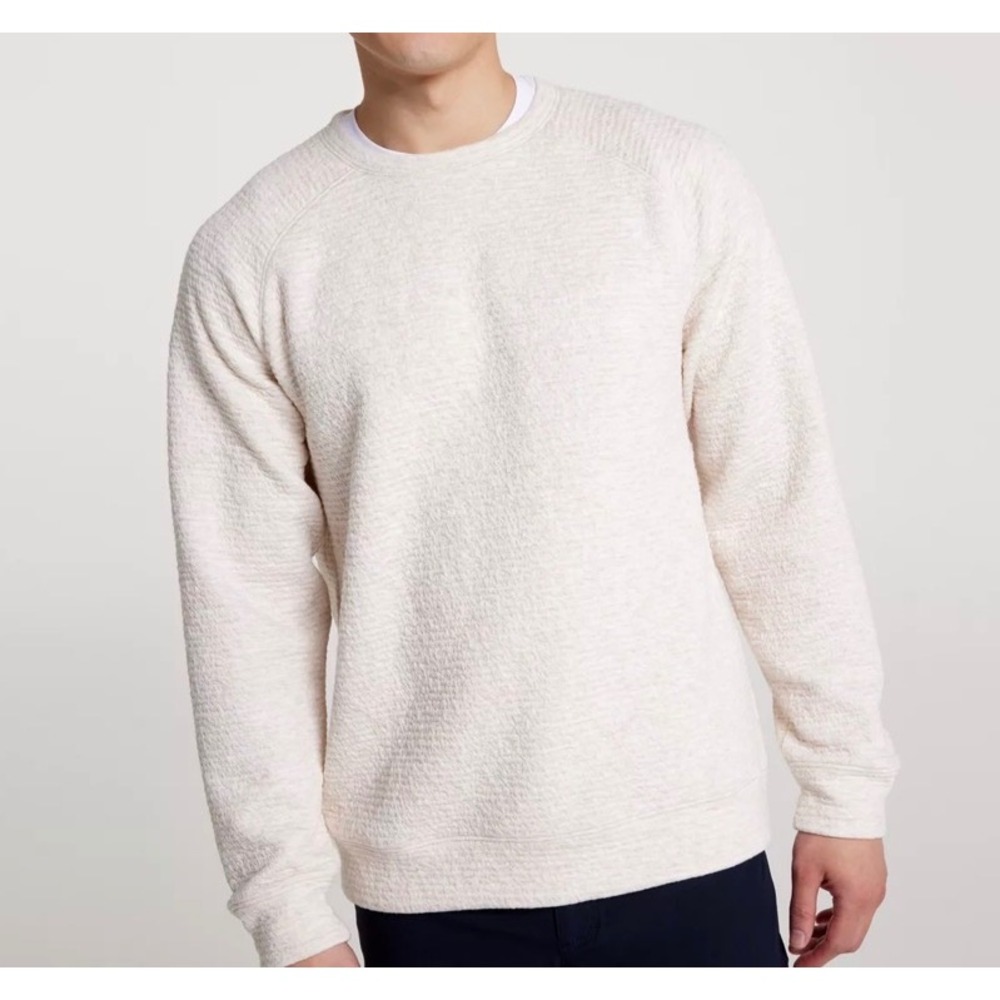 NEW VRST Recharge Crew Mens XXL Light Sand Textured Raglan Sweatshirt